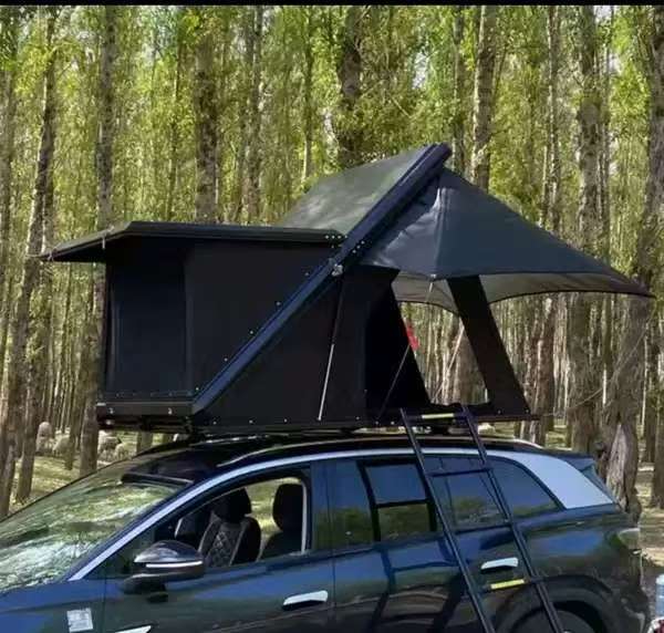 2-in-1 Triangle Square Alumini - Roof Top Tent Hard Shell 2 Person ulasan dan harga